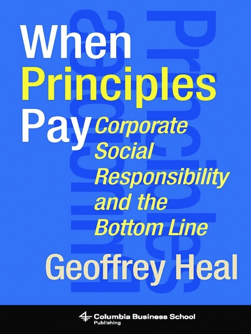 Title details for When Principles Pay by Geoffrey Heal - Available